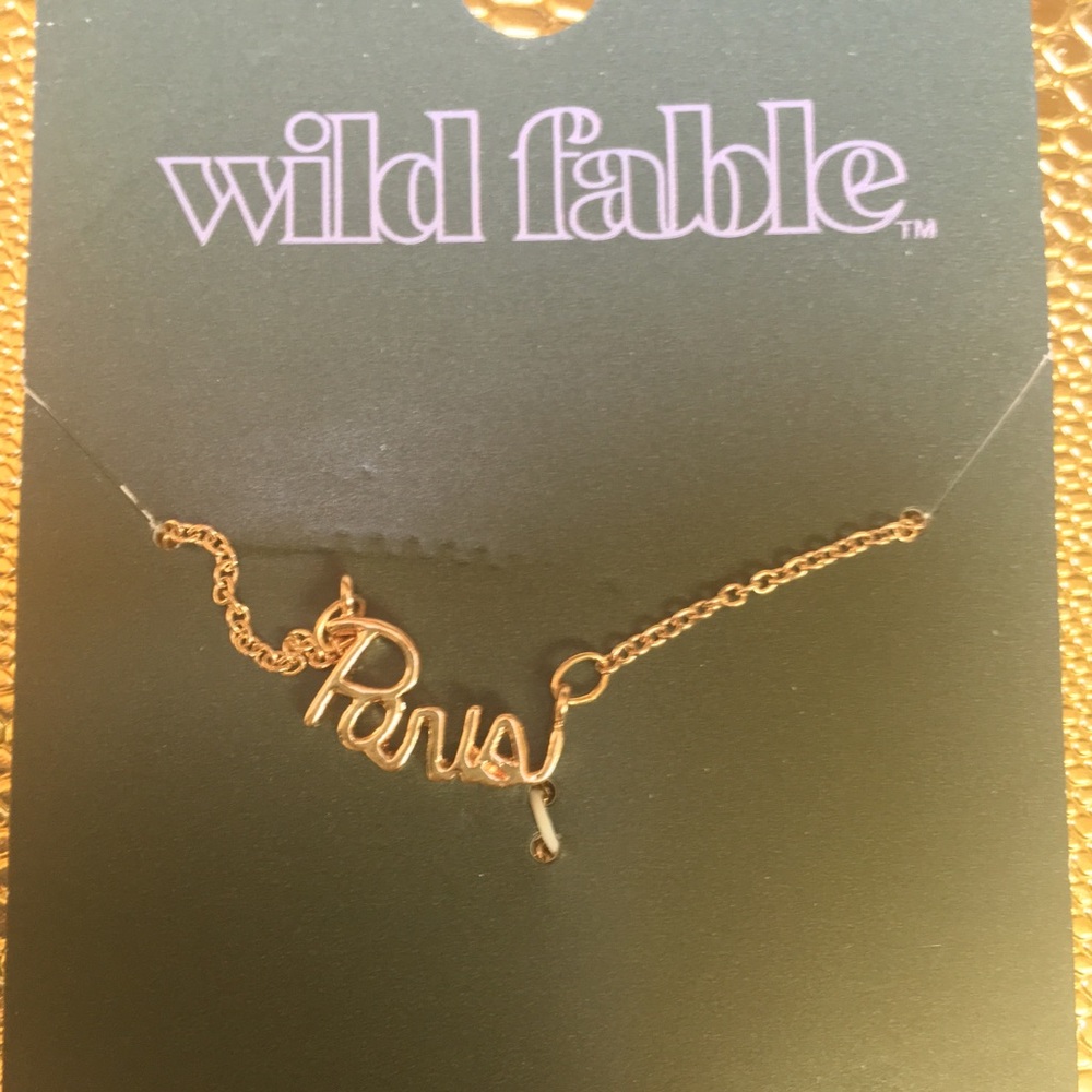 Wild Fable Paris necklace gold tone new with tags